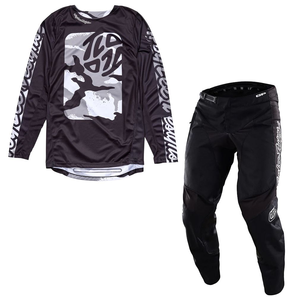 Troy Lee Designs 2025 Motocross GP PRO Boxed In Combo Kit Black White